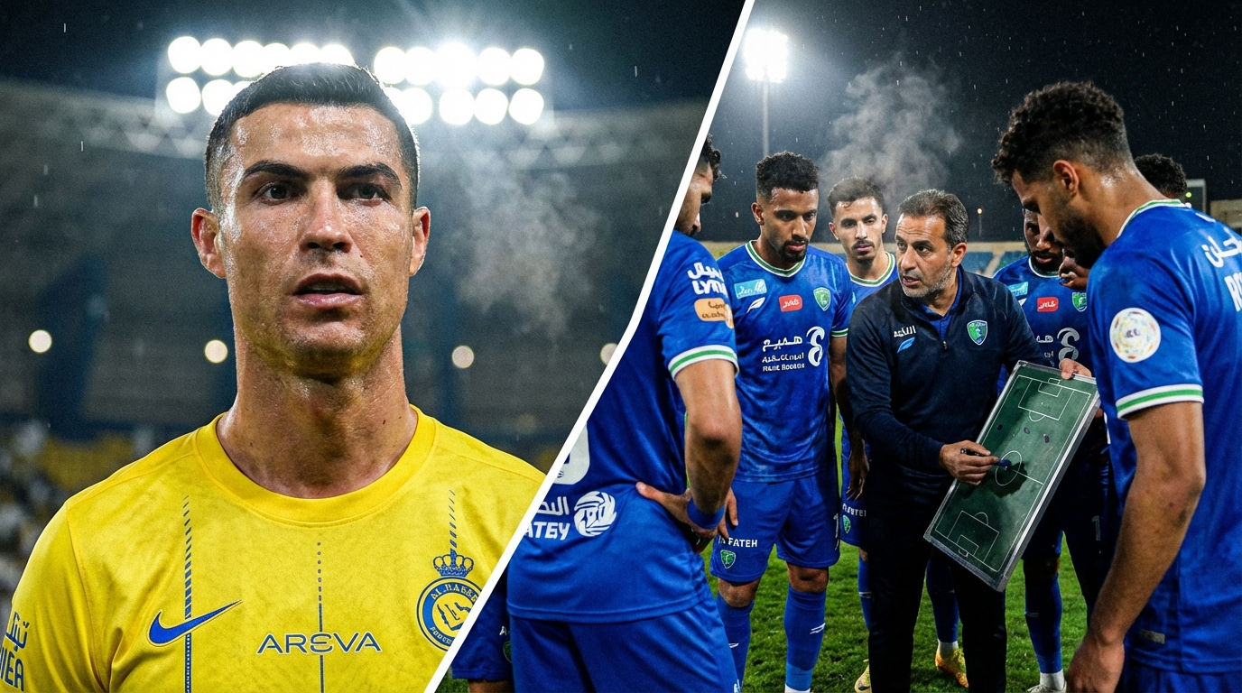 알 나스르 훈련장에 복귀하여 진지한 표정으로 훈련에 임하는 크리스티아누 호날두